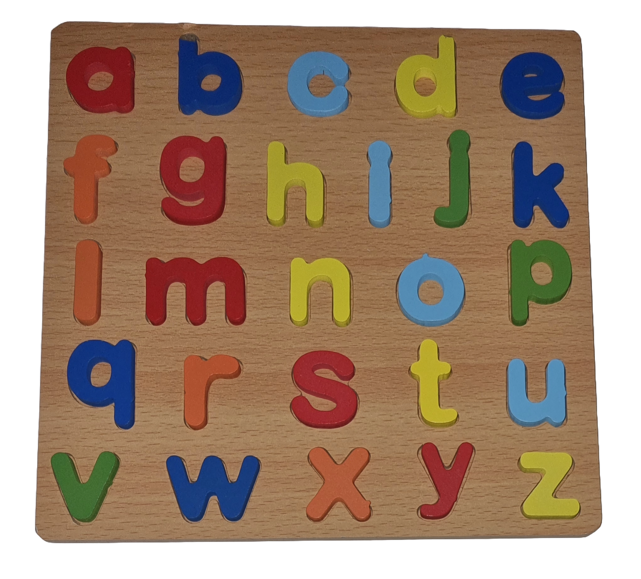 Holzpuzzle Buchstaben Alphabet abc 26 Teile Kleine Buchstaben
